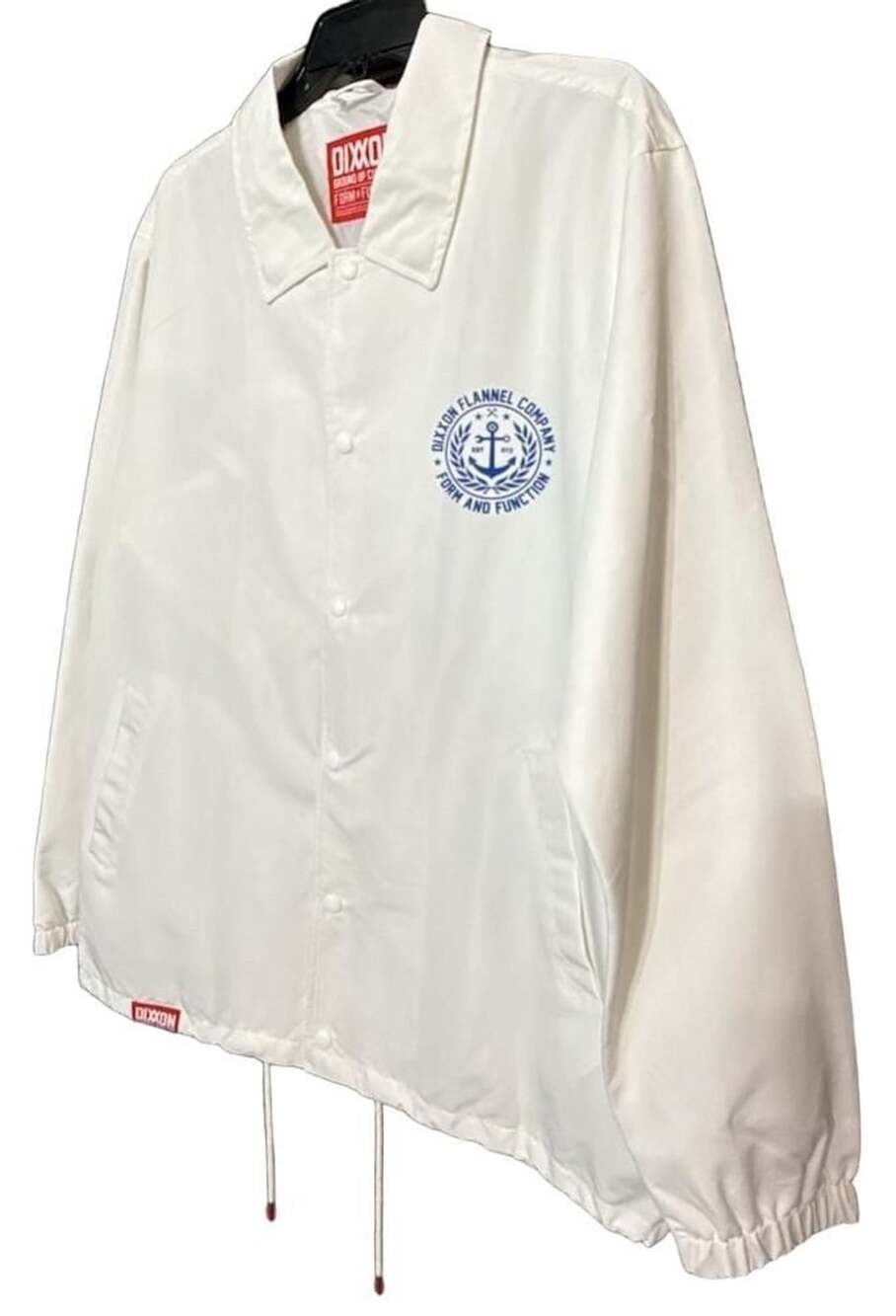 Dixxon Flannel Company Coaches Jacket Size L White Form and Function